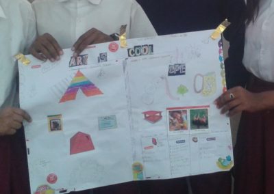 poster made by children at a workshop