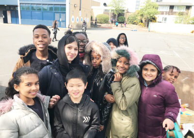 Happy students at St John's and St Peter's Academy, Birmingham