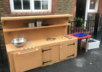 A mud kitchen, as designed by children with dream networks